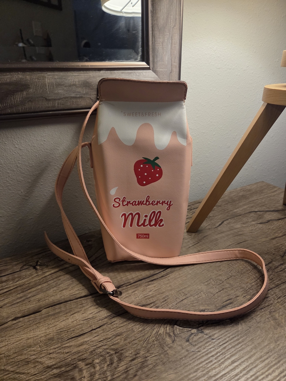 Strawberry Milk Crossbody Bag – Pink Novelty Purse